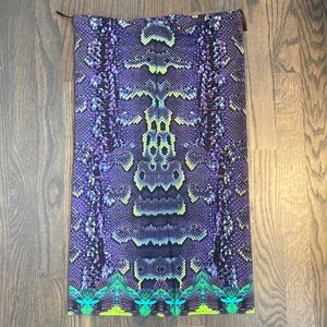 Roberto Cavilli Snakeskin Purple Skirt, size 44